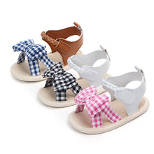 Load image into Gallery viewer, Baby Girl Bowknot Plaid Sandals - Little JQube
