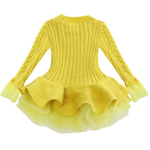 Load image into Gallery viewer, Peplum Knitted Tutu Dress - Little JQube
