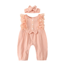 Load image into Gallery viewer, Baby Sleeveless Lace Romper - Little JQube
