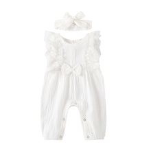 Load image into Gallery viewer, Baby Sleeveless Lace Romper - Little JQube
