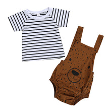 Load image into Gallery viewer, Bear Print Strap Two-Piece Set - Little JQube
