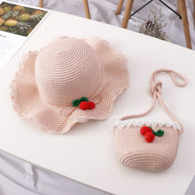 Load image into Gallery viewer, Beach Strawberry Hat with Bag Set - Little JQube
