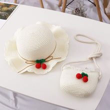 Load image into Gallery viewer, Beach Strawberry Hat with Bag Set - Little JQube
