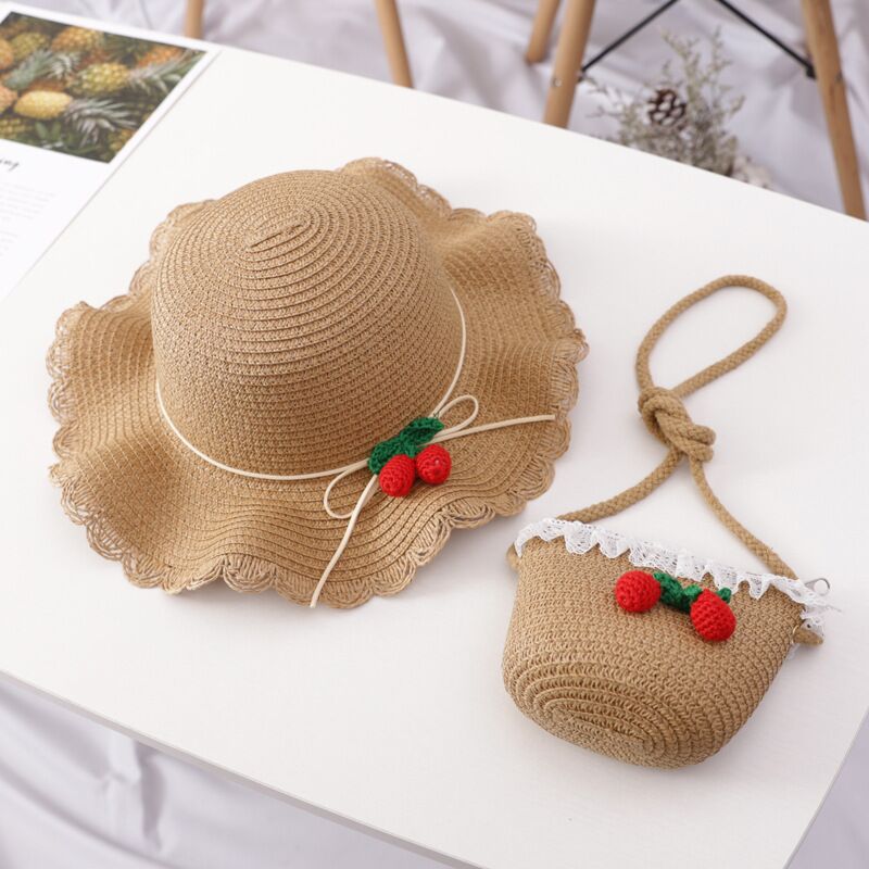 Beach Strawberry Hat with Bag Set - Little JQube