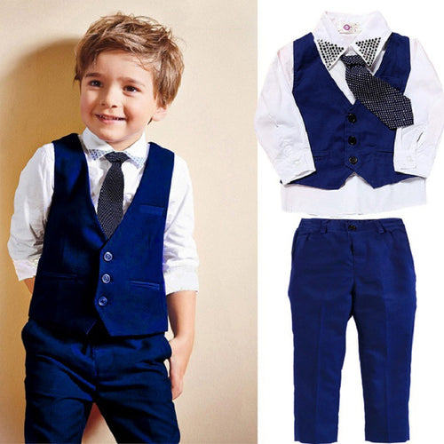 Casual Vest Gentle Boy Suits - Little JQube