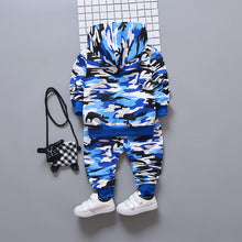 Load image into Gallery viewer, 3 PCS Camouflage Print Hooded Clothing Set - Little JQube
