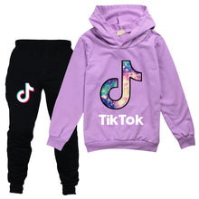 Load image into Gallery viewer, Tik Tok Kids Sweatshirt Casual Pants Set - Little JQube
