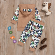 Load image into Gallery viewer, 2 PCS Panda Print Outfit Set - Little JQube
