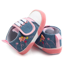 Load image into Gallery viewer, Soft-Soled Butterfly Baby Shoes - Little JQube
