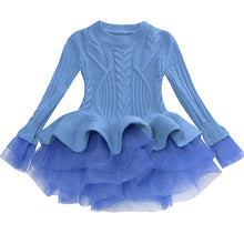 Load image into Gallery viewer, Peplum Knitted Tutu Dress - Little JQube
