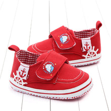 Load image into Gallery viewer, Anchor Pattern Velcro Baby Shoes - Little JQube
