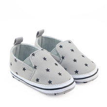 Load image into Gallery viewer, Navy Blue Star Pattern Baby Shoes - Little JQube
