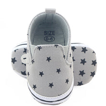 Load image into Gallery viewer, Navy Blue Star Pattern Baby Shoes - Little JQube
