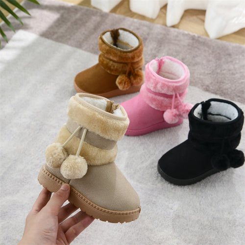 Fur Ball Snowy Toddler Boots - Little JQube