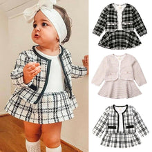 Load image into Gallery viewer, Girl fashion Plaid Outfit - Little JQube
