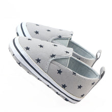 Load image into Gallery viewer, Navy Blue Star Pattern Baby Shoes - Little JQube
