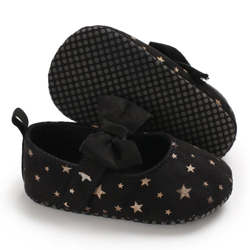 Star Pattern Velcro Baby Shoe - Little JQube