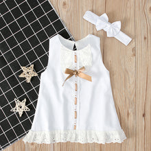 Load image into Gallery viewer, Sleeveless Dress with Bow Headband - Little JQube
