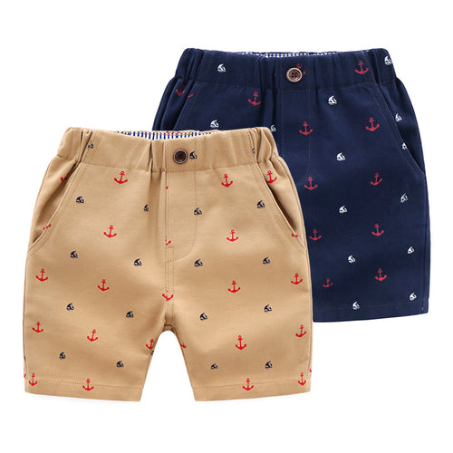 Anchor Pattern Casual Shorts - Little JQube