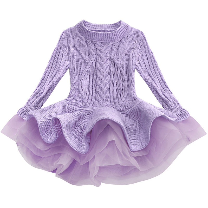 Peplum Knitted Tutu Dress - Little JQube