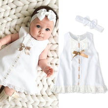 Load image into Gallery viewer, Sleeveless Dress with Bow Headband - Little JQube
