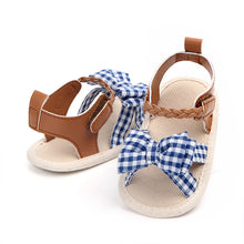 Load image into Gallery viewer, Baby Girl Bowknot Plaid Sandals - Little JQube
