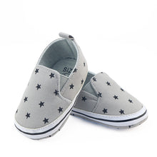 Load image into Gallery viewer, Navy Blue Star Pattern Baby Shoes - Little JQube
