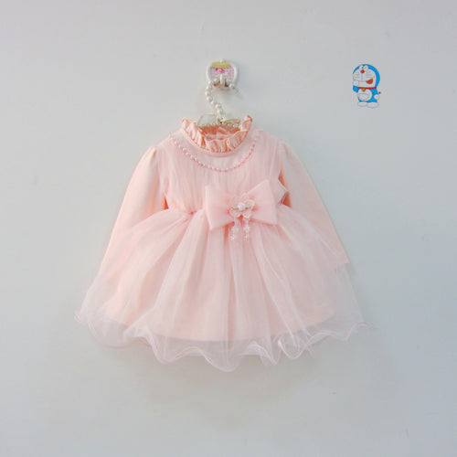 Floral Bow Lace Tulle Dress - Little JQube