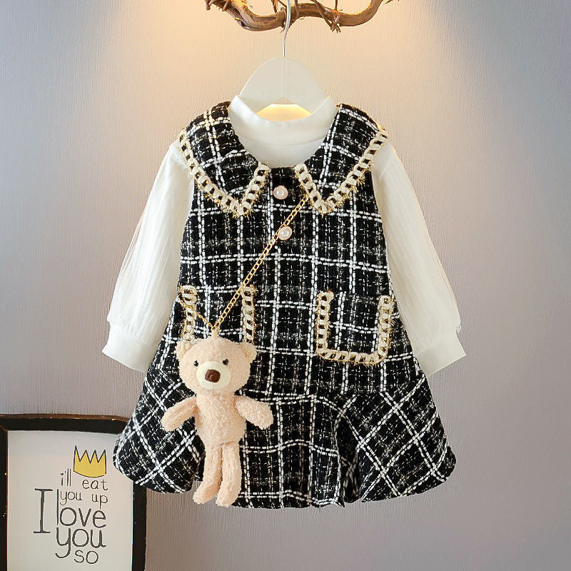 2 PCS Plaid Dress - Little JQube