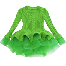 Load image into Gallery viewer, Peplum Knitted Tutu Dress - Little JQube
