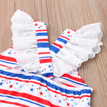 Load image into Gallery viewer, Summer Sleeveless Firework Flag Dress - Little JQube
