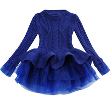 Load image into Gallery viewer, Peplum Knitted Tutu Dress - Little JQube
