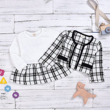 Load image into Gallery viewer, Girl fashion Plaid Outfit - Little JQube
