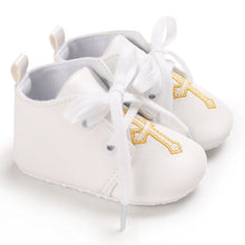 Load image into Gallery viewer, CROSS PRINT BABY BAPTISM SHOES - Little JQube
