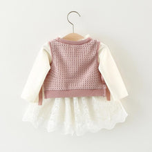 Load image into Gallery viewer, Knitted Vest with Dress set - Little JQube
