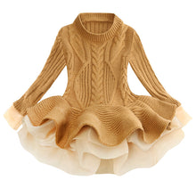 Load image into Gallery viewer, Peplum Knitted Tutu Dress - Little JQube
