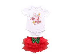 Load image into Gallery viewer, My First Christmas Top and Skirt Set - Little JQube
