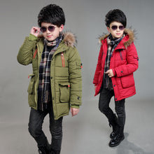 Load image into Gallery viewer, Double zipper coat in the big boy thickening fur collar - Little JQube
