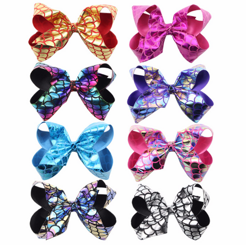 Mermaid Fish Scale Bow - Little JQube