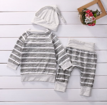 Load image into Gallery viewer, 3 Pcs Striped Print Casual Set - Little JQube
