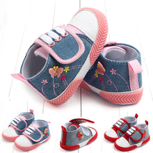 Load image into Gallery viewer, Soft-Soled Butterfly Baby Shoes - Little JQube
