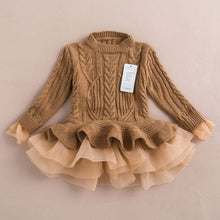 Load image into Gallery viewer, Knitted Sweater Tutu Dress - Little JQube 0
