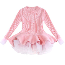 Load image into Gallery viewer, Peplum Knitted Tutu Dress - Little JQube
