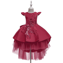 Load image into Gallery viewer, Tulle Lace Party Girls Dress - Little JQube
