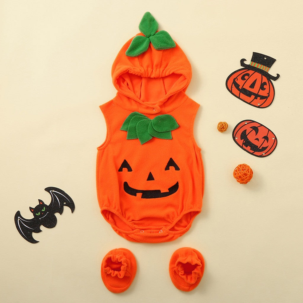 Baby Pumpkin Design Romper - Little JQube