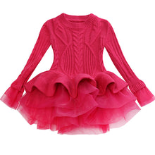 Load image into Gallery viewer, Peplum Knitted Tutu Dress - Little JQube
