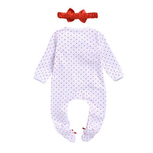 Load image into Gallery viewer, Infant Polka Dot Bowknot Romper - Little JQube
