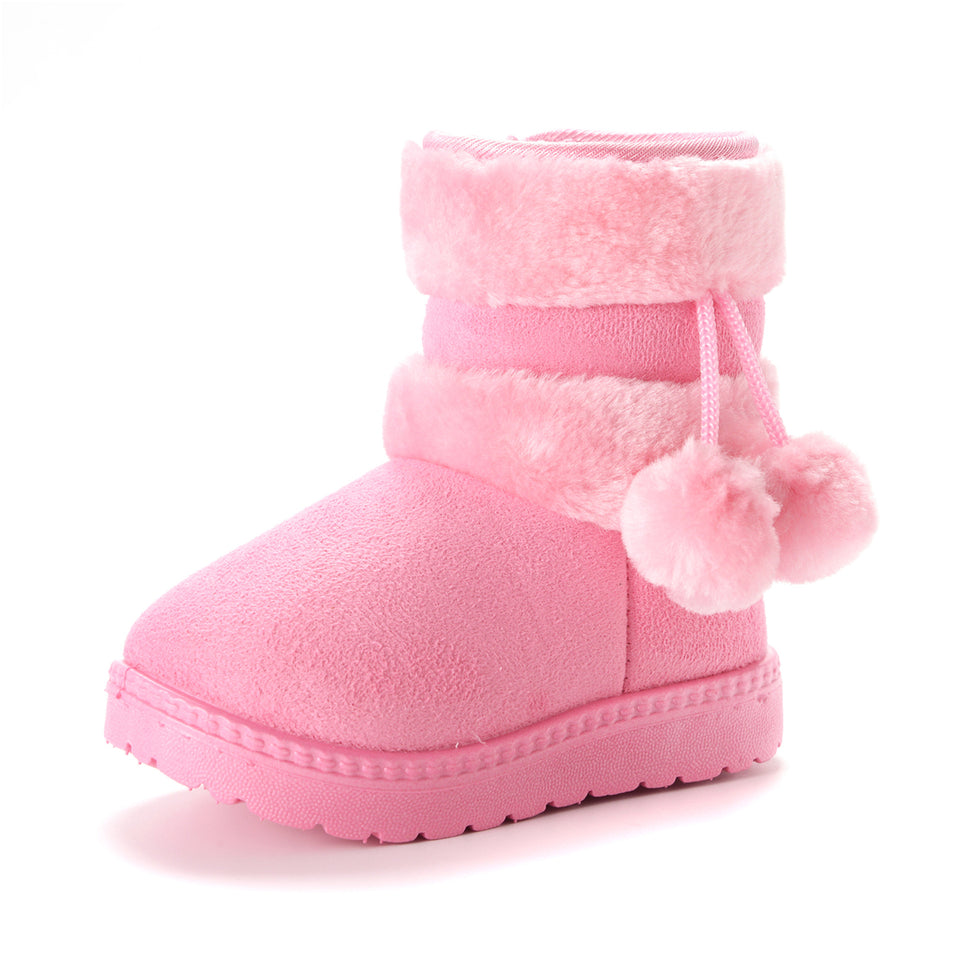 Little girl sale fur boots