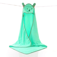 Load image into Gallery viewer, Embroidered Bear Cotton Hooded Towel - Little JQube
