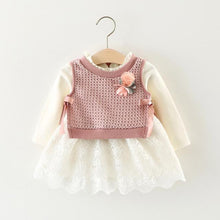 Load image into Gallery viewer, Knitted Vest with Dress set - Little JQube
